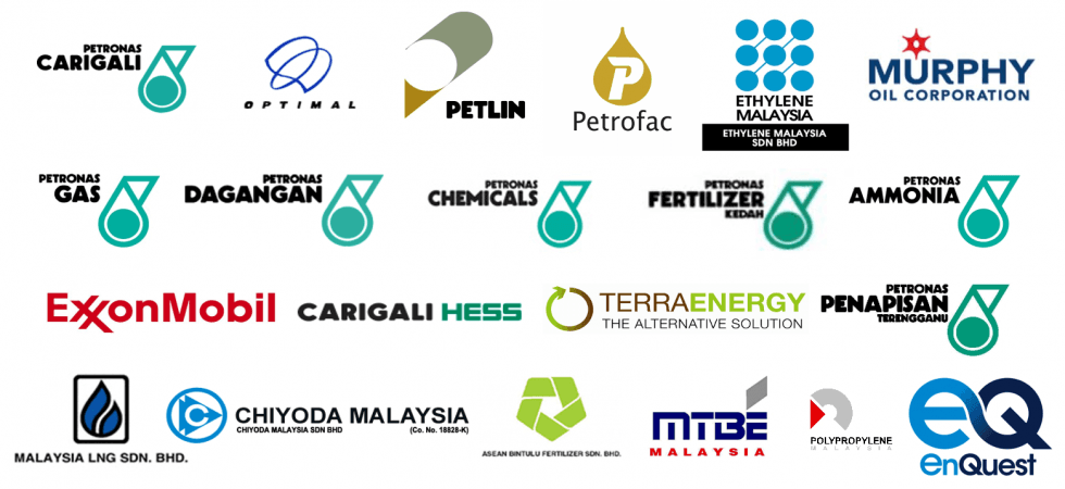 Logos of Elektro Serve's Oil & Gas clients