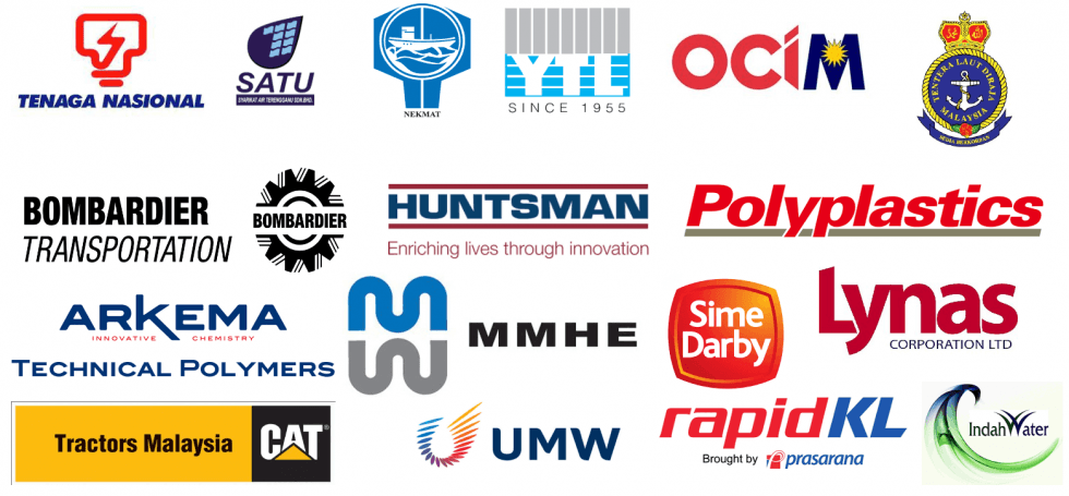 Logos of Elektro Serve's other industry clients